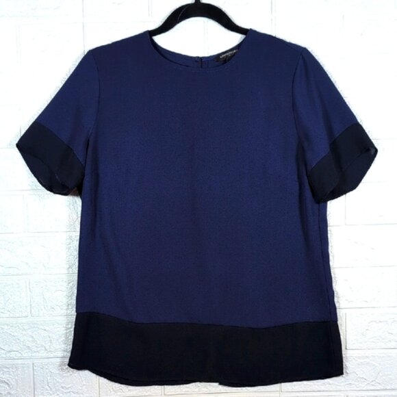 Banana Republic Navy and Black Blouse - Picture 1 of 4